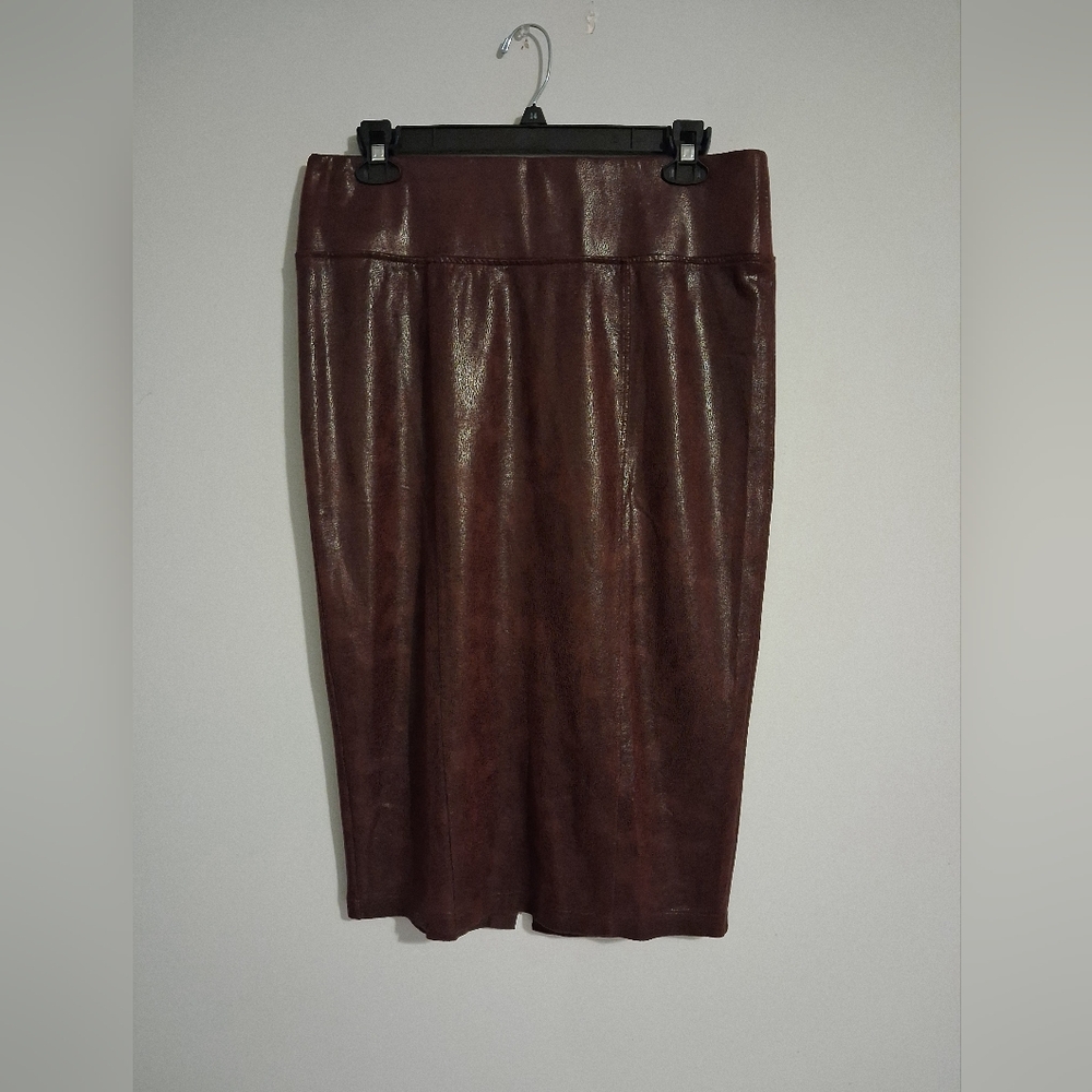 Melissa McCarthy Seven7 Print Faux Suede Pencil Skirt Size 1X